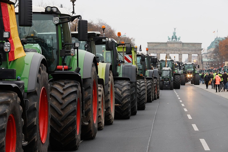 Německo protest farmářů