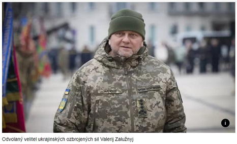 Odvolaný velitel ukrajinských ozbrojených sil Valerij Zalužnyj