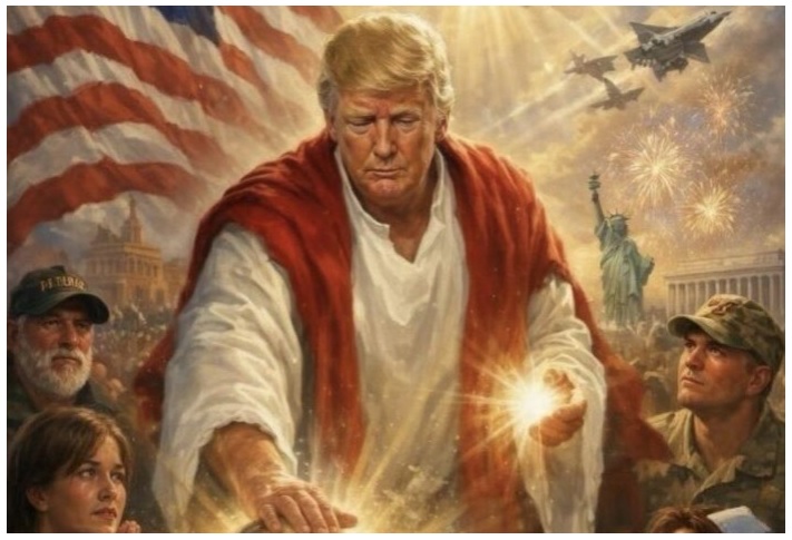 Trump jako Jezis